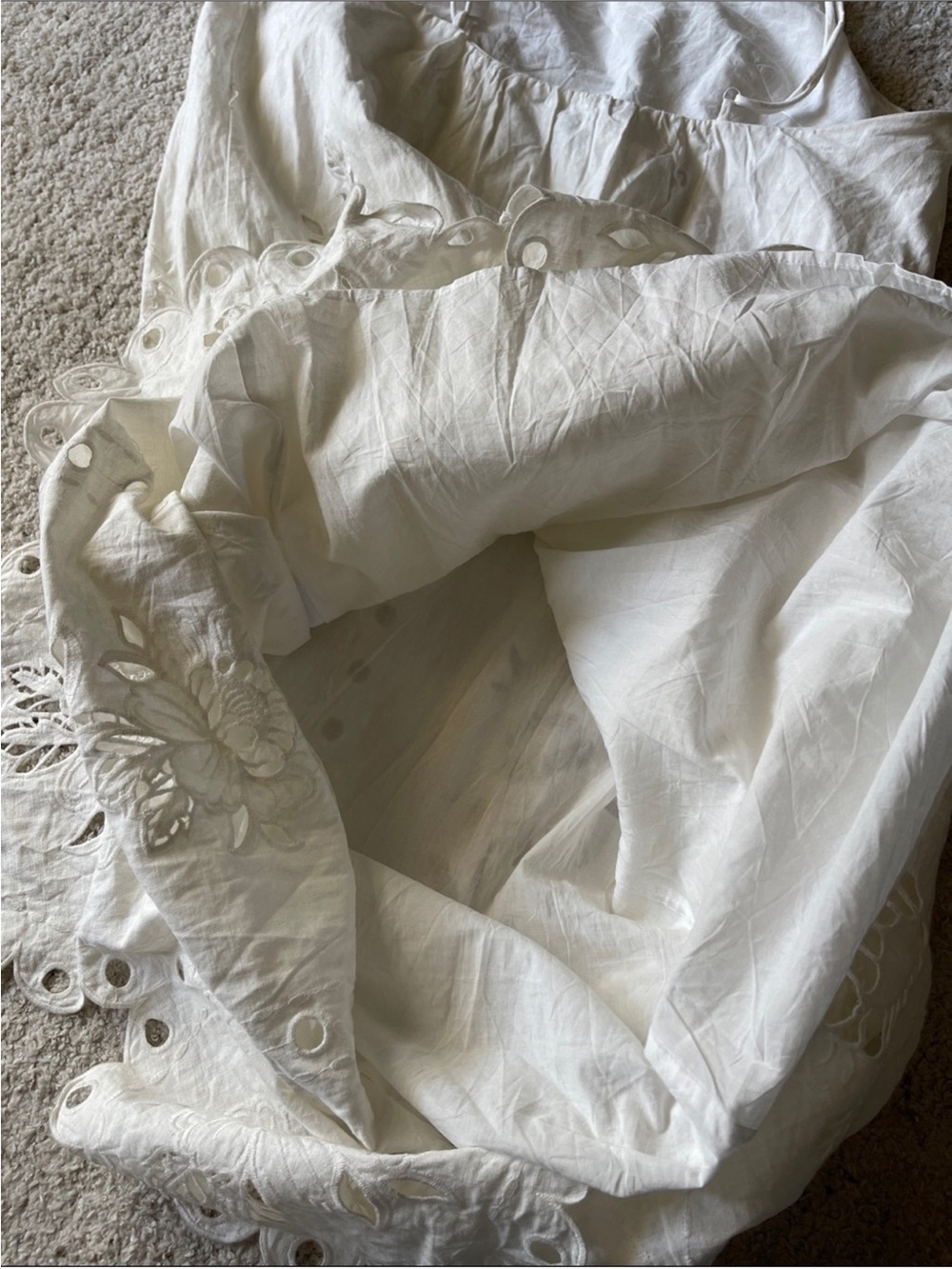 FARM RIO Embroidered Richelieu White Maxi Dress - Picture 13 of 13